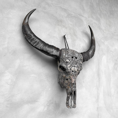 Macabere Diablo | Gegraveerde Buffelschedel