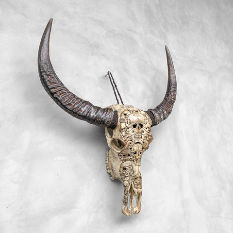 Macabere Diablo | Gegraveerde Buffelschedel