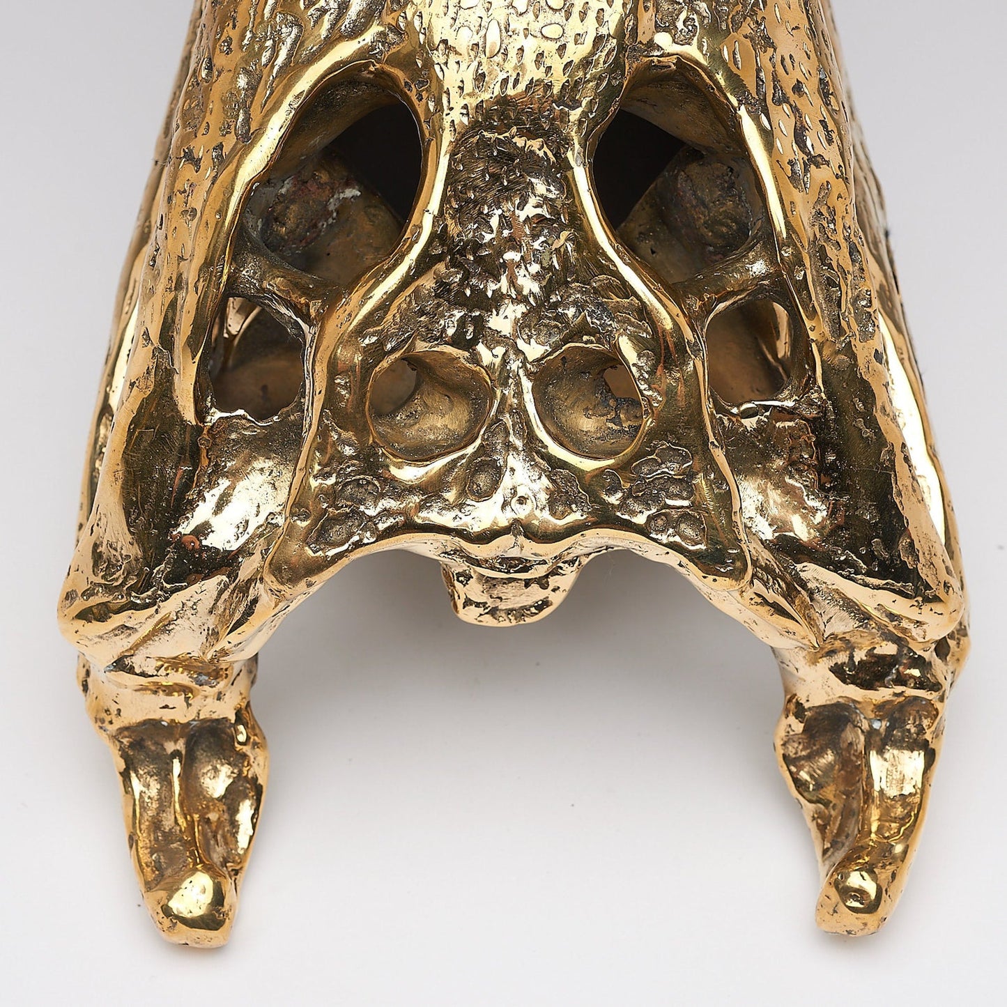 Levensechte Bronzen Krokodillenschedel